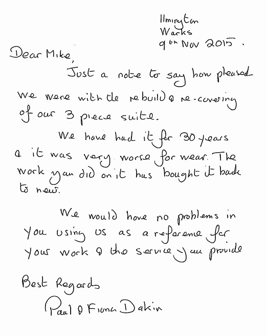 Figgitt Upholstery & Interiors Testimonial